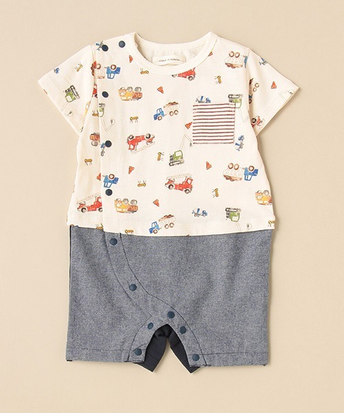 sense of wonder（センスオブワンダー）の「働くクルマショートオール（ロンパース・キッズ・キナリ・70cm/80ｃｍ）」の12枚目の写真