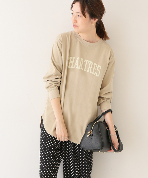 SLOBE IENA(スローブイエナ)の「CHARTRESロゴロンTEE◆(Tシャツ/カットソー・レディース・ホワイト/ベージュ・FREE)」の2枚目の写真