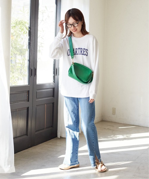 SLOBE IENA(スローブイエナ)の「CHARTRESロゴロンTEE◆(Tシャツ/カットソー・レディース・ホワイト/ベージュ・FREE)」の4枚目の写真