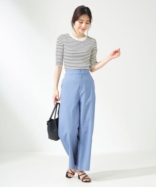 ANY SIS(エニィスィス)の「2WAYタックスリーブリブ ニット(ニット/セーター・レディース・ブラック系/ブラック系2/アイボリー系/ライラック系・2)」の5枚目の写真