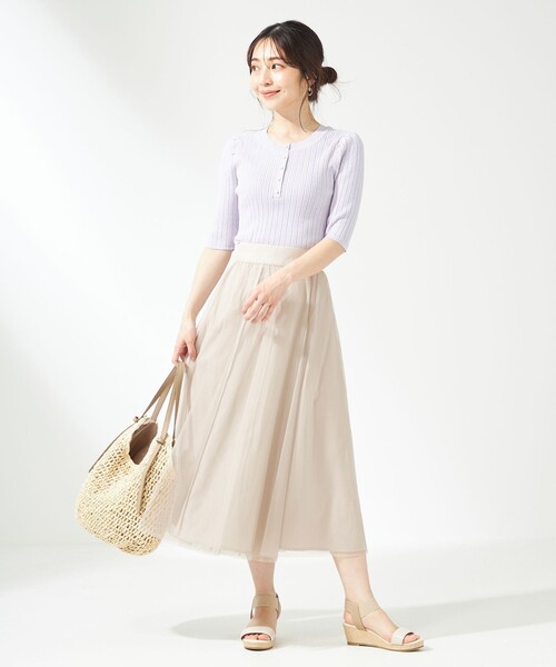 ANY SIS(エニィスィス)の「2WAYタックスリーブリブ ニット(ニット/セーター・レディース・ブラック系/ブラック系2/アイボリー系/ライラック系・2)」の6枚目の写真