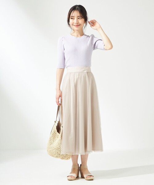 ANY SIS(エニィスィス)の「2WAYタックスリーブリブ ニット(ニット/セーター・レディース・ブラック系/ブラック系2/アイボリー系/ライラック系・2)」の7枚目の写真