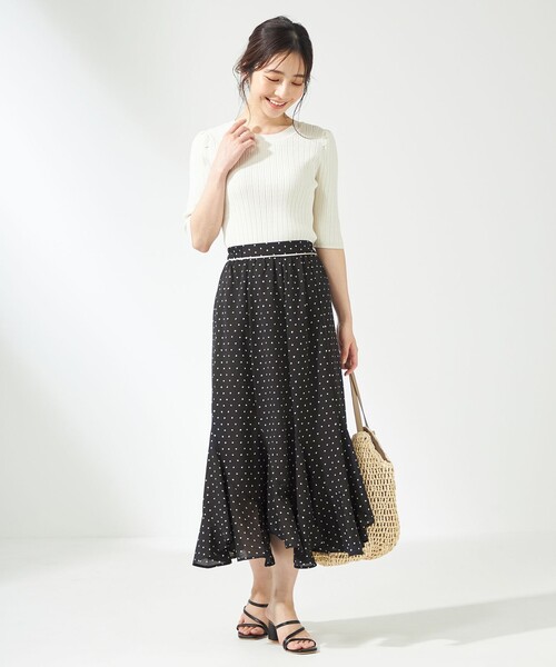 ANY SIS(エニィスィス)の「2WAYタックスリーブリブ ニット(ニット/セーター・レディース・ブラック系/ブラック系2/アイボリー系/ライラック系・2)」の8枚目の写真