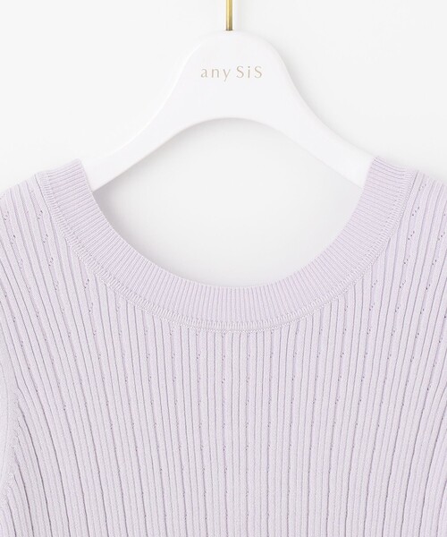 ANY SIS(エニィスィス)の「2WAYタックスリーブリブ ニット(ニット/セーター・レディース・ブラック系/ブラック系2/アイボリー系/ライラック系・2)」の15枚目の写真