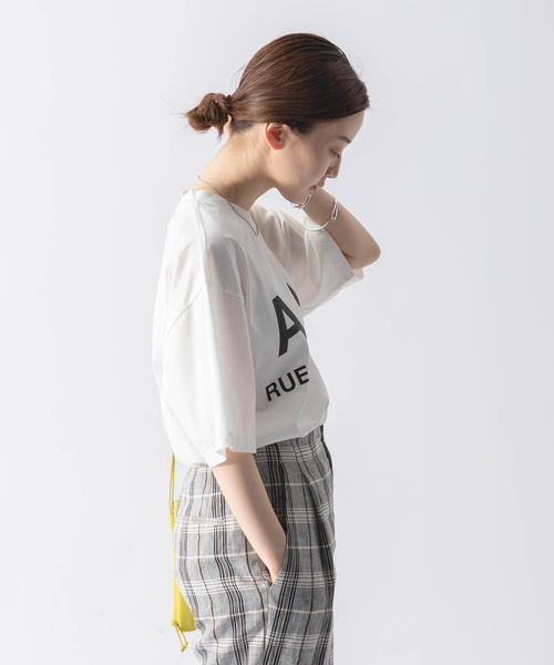 A.P.C.（アーペーセー）の「《再入荷》【A.P.C. / アーペーセー】別注 オーバーサイズ ロゴプリント Tシャツ（Tシャツ/カットソー・メンズ・ホワイト/ブラック/グレー・SMALL/MEDIUM/LARGE/X-LARGE）」の5枚目の写真