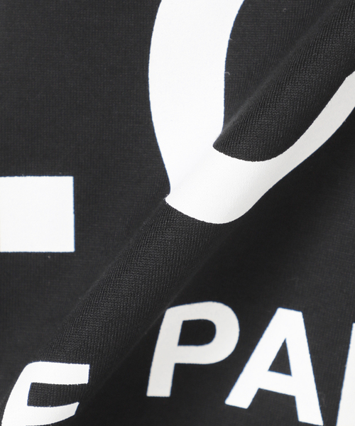 未使用新品 A.P.C. Edifice別注 コラボ ビッグロゴTシャツ 黒 L WE LOVE A.P.C.！ A.P.C.の別注Tシャツを皆で着てみました