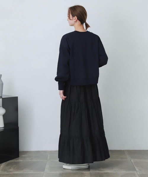 SENSE OF PLACE by URBAN RESEARCH（センスオブプレイスバイアーバンリサーチ）の「タックティアードスカート（スカート・レディース・グリーン/ブラック/オフホワイト・ONE）」の17枚目の写真