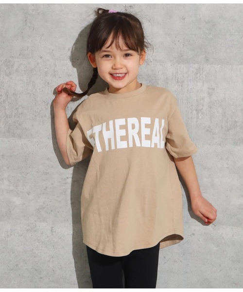 ANAP kids(アナップキッズ)の「ビッグTシャツ+レギンス巾着(Tシャツ/カットソー・キッズ・ベージュ/ピンク/サックスブルー/オフホワイト・110cm/120cm/130cm)」の7枚目の写真