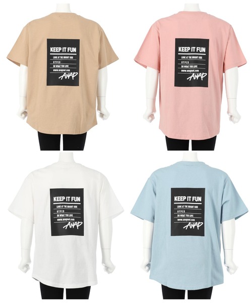ANAP kids(アナップキッズ)の「ビッグTシャツ+レギンス巾着(Tシャツ/カットソー・キッズ・ベージュ/ピンク/サックスブルー/オフホワイト・110cm/120cm/130cm)」の19枚目の写真