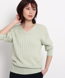 COUP DE CHANCE | 【洗える/日本製】ホールガーメント(R)Vネックワイドリブニット(ニット/セーター)