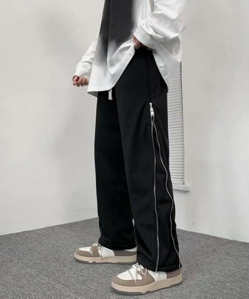 Mimma/Mimaa(ミマ)の「【Mimma/Mimaa】サイドオーバージップパンツ(スラックス・メンズ・ブラック・FREE)」の2枚目の写真