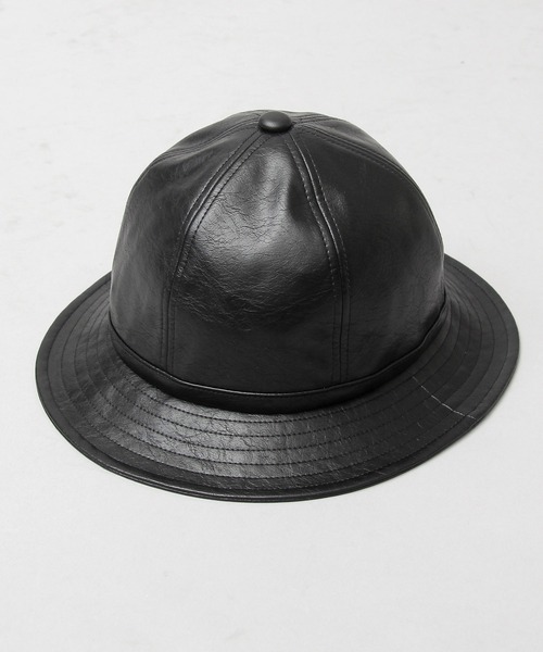 glabella（グラベラ）の「ヴィンテージ風 PU メトロハット（ハット・メンズ・ブラック・FREE）」の5枚目の写真