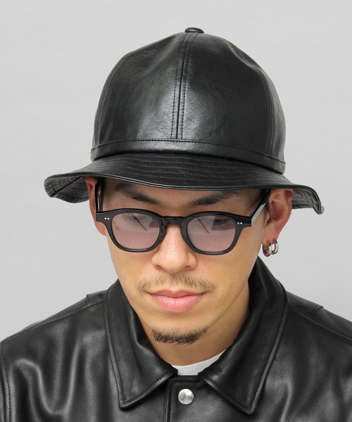 glabella（グラベラ）の「ヴィンテージ風 PU メトロハット（ハット・メンズ・ブラック・FREE）」の2枚目の写真