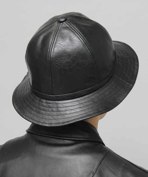 glabella（グラベラ）の「ヴィンテージ風 PU メトロハット（ハット・メンズ・ブラック・FREE）」の4枚目の写真