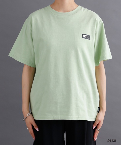 BT21(ビーティーイシビル)の「#【BT21】キャラクターTシャツ(Tシャツ/カットソー・レディース・グリーン系その他/ピンク/ピンク系その他/グリーン/ホワイト系その他/グリーン系その他2/ホワイト・ONE SIZE)」の8枚目の写真
