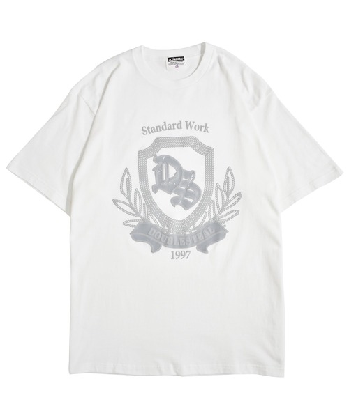 DOUBLE STEAL(ダブルスティール)の「REPLICAstyle LOGO 半袖Tシャツ(Tシャツ/カットソー・メンズ・ホワイト/ブラック/イエロー/ダークブルー・MEDIUM/LARGE/X-LARGE/XX-LARGE)」の2枚目の写真