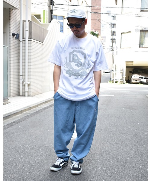 DOUBLE STEAL(ダブルスティール)の「REPLICAstyle LOGO 半袖Tシャツ(Tシャツ/カットソー・メンズ・ホワイト/ブラック/イエロー/ダークブルー・MEDIUM/LARGE/X-LARGE/XX-LARGE)」の6枚目の写真