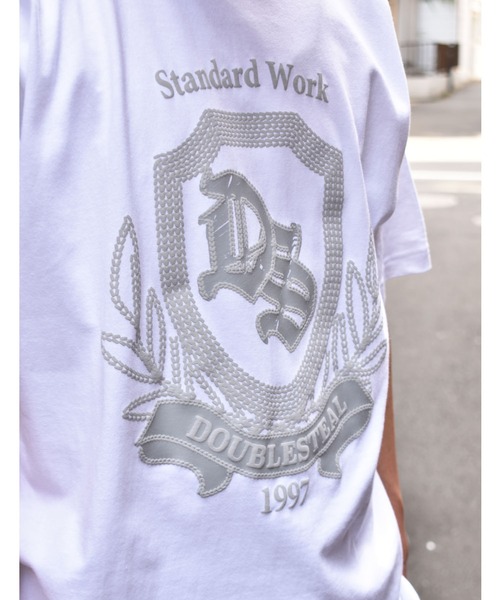 DOUBLE STEAL(ダブルスティール)の「REPLICAstyle LOGO 半袖Tシャツ(Tシャツ/カットソー・メンズ・ホワイト/ブラック/イエロー/ダークブルー・MEDIUM/LARGE/X-LARGE/XX-LARGE)」の9枚目の写真