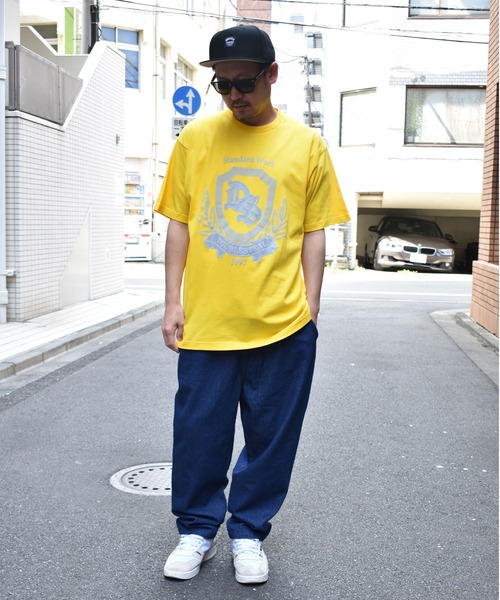 DOUBLE STEAL(ダブルスティール)の「REPLICAstyle LOGO 半袖Tシャツ(Tシャツ/カットソー・メンズ・ホワイト/ブラック/イエロー/ダークブルー・MEDIUM/LARGE/X-LARGE/XX-LARGE)」の10枚目の写真