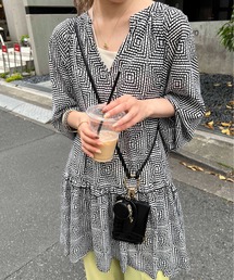 CAPRICIEUX LE'MAGE | スクエアプリントチュニック(シャツ/ブラウス)