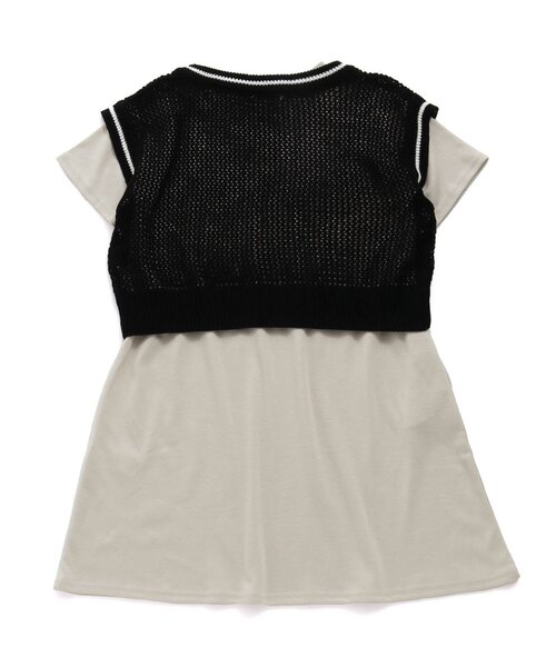 algy（アルジー）の「透かし編みベスト＆接触冷感Tワンピセット（ワンピース・キッズ・ブラック/オフホワイト/ミント・SMALL/MEDIUM/X-SMALL/XX-SMALL/XXX-SMALL）」の11枚目の写真
