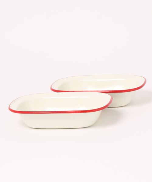 THE OLDE FARMHOUSE（ザ　オールドファームハウス）の「【 HUNTSMANS / ハンツマン 】 ホーローパイデッシュ レッド (2枚セット) 20cm TSI（食器・レディース・その他1・FREE）」の2枚目の写真