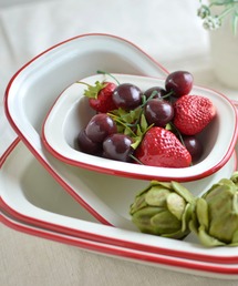 THE OLDE FARMHOUSE | 【 HUNTSMANS / ハンツマン 】 ホーローパイデッシュ レッド (2枚セット) 20cm TSI(食器)