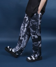 ANPAS（アンパス）の「Georgette Total Pattern Print Crease Wide Thickness Pants/ジョーゼット 総柄プリント センタープリーツ ワイドとろみパンツ  カラーパンツ セットアップ対応（その他パンツ）」