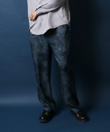 ANPAS | Georgette Total Pattern Print Crease Wide Thickness Pants/ジョーゼット 総柄プリント センタープリーツ ワイドとろみパンツ  カラーパンツ セットアップ対応(その他パンツ)