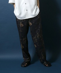 ANPAS | Georgette Total Pattern Print Crease Wide Thickness Pants/ジョーゼット 総柄プリント センタープリーツ ワイドとろみパンツ カラーパンツ セットアップ対応(その他パンツ)