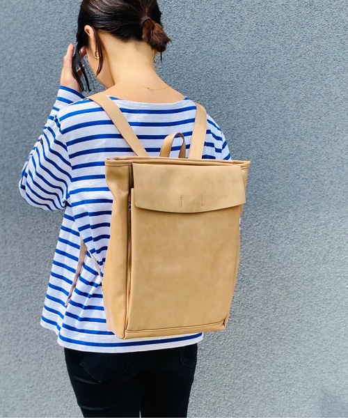 LegatoLargo/ジェンダーレスフェイクレザーリュックLG-F2015