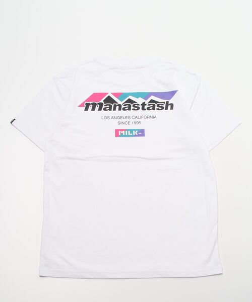 MILKFED.(ミルクフェド)の「MILKFED. × MANASTASH /ミルクフェド×マナスタッシュ MOUNTAIN COLOR LOGO T-SHIRT マウンテンカラーロゴTシャツ(Tシャツ/カットソー・レディース・ホワイト/ブラック・MEDIUM/LARGE/X-LARGE)」の18枚目の写真