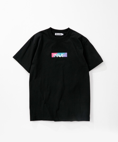 MILKFED.(ミルクフェド)の「MILKFED. × MANASTASH /ミルクフェド×マナスタッシュ MOUNTAIN COLOR LOGO T-SHIRT マウンテンカラーロゴTシャツ(Tシャツ/カットソー・レディース・ホワイト/ブラック・MEDIUM/LARGE/X-LARGE)」の3枚目の写真