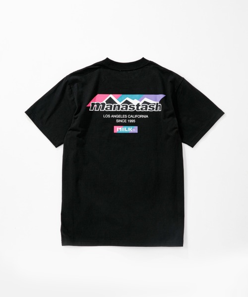 MILKFED.(ミルクフェド)の「MILKFED. × MANASTASH /ミルクフェド×マナスタッシュ MOUNTAIN COLOR LOGO T-SHIRT マウンテンカラーロゴTシャツ(Tシャツ/カットソー・レディース・ホワイト/ブラック・MEDIUM/LARGE/X-LARGE)」の7枚目の写真