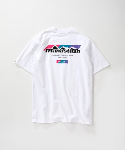 MILKFED.(ミルクフェド)の「MILKFED. × MANASTASH /ミルクフェド×マナスタッシュ MOUNTAIN COLOR LOGO T-SHIRT マウンテンカラーロゴTシャツ(Tシャツ/カットソー・レディース・ホワイト/ブラック・MEDIUM/LARGE/X-LARGE)」の13枚目の写真