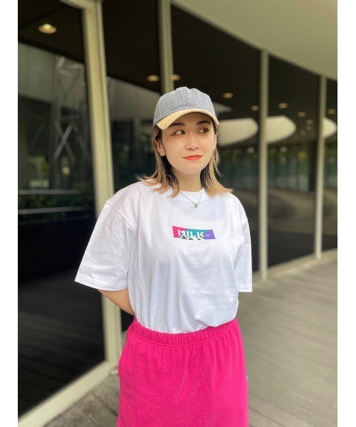 MILKFED.(ミルクフェド)の「MILKFED. × MANASTASH /ミルクフェド×マナスタッシュ MOUNTAIN COLOR LOGO T-SHIRT マウンテンカラーロゴTシャツ(Tシャツ/カットソー・レディース・ホワイト/ブラック・MEDIUM/LARGE/X-LARGE)」の12枚目の写真