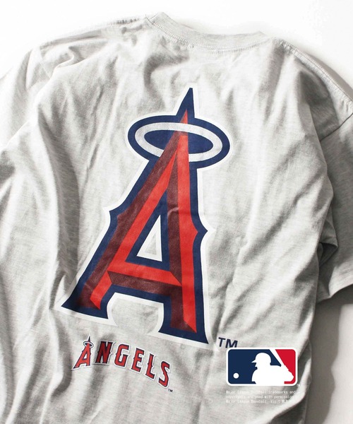 AVIREX(アヴィレックス)の「MLB×AVIREXエンジェルス Tシャツ/ANGELS T-SHIRT(Tシャツ/カットソー・レディース・ライトグレー/ブラック/ネイビー・MEDIUM/LARGE/X-LARGE)」の1枚目の写真