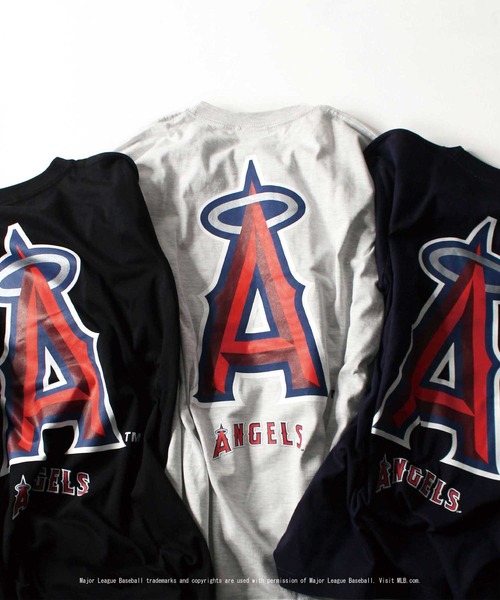 AVIREX(アヴィレックス)の「MLB×AVIREXエンジェルス Tシャツ/ANGELS T-SHIRT(Tシャツ/カットソー・レディース・ライトグレー/ブラック/ネイビー・MEDIUM/LARGE/X-LARGE)」の7枚目の写真