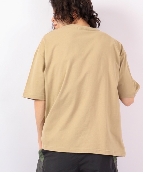 FLASH PACKER（フラッシュパッカー）の「FLASH PACKER コットン・オーバーサイズTシャツ（Tシャツ/カットソー・メンズ・カーキ/ブラック/ホワイト・XL/L/M）」の6枚目の写真