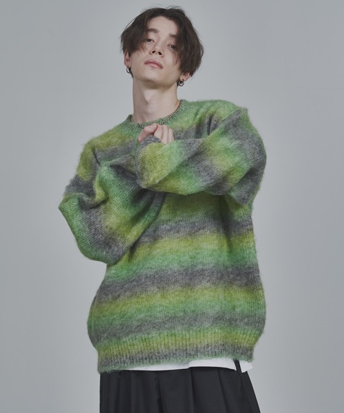 新品定価33000円　ベッドサイドドラマ　グラデーションニット　オーバーサイズ FUNALIVE セーター ニット WS select グラデーション染めオーバー