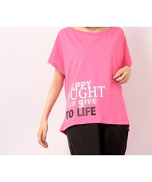 サイドメッセージプリント Tシャツ