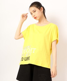 サイドメッセージプリント Tシャツ