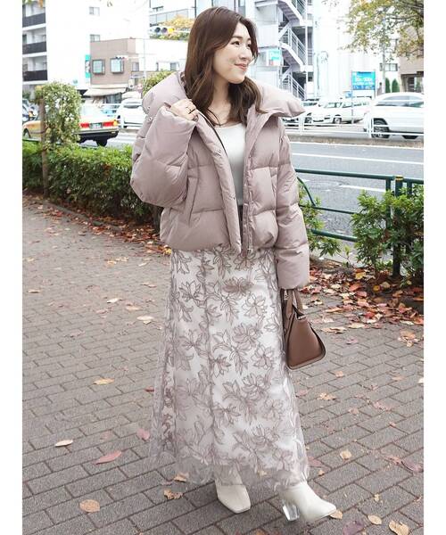 MERCURYDUO（マーキュリーデュオ）の「ロングスリーブラッフルコンパクトリブニット（ニット/セーター・レディース・オフホワイト/ブラック/ピンク/ブルー/パープル/ベージュ・FREE）」の17枚目の写真