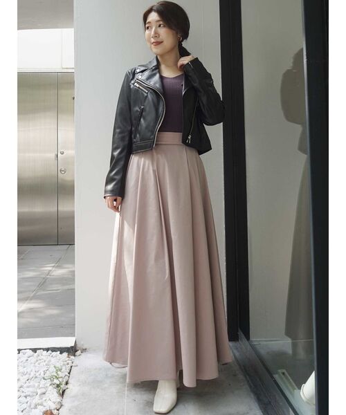 MERCURYDUO（マーキュリーデュオ）の「ロングスリーブラッフルコンパクトリブニット（ニット/セーター・レディース・オフホワイト/ブラック/ピンク/ブルー/パープル/ベージュ・FREE）」の15枚目の写真