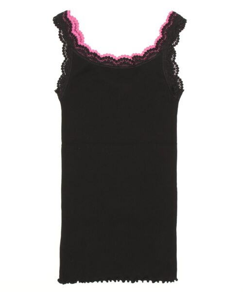 Q(キュー)の「バイカラーテレコタンク(タンクトップ・レディース・ブラック/マスタード/ブルー/カーキ/パープル/ライトグレー・MEDIUM)」の7枚目の写真