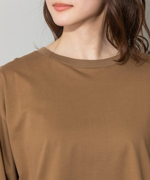 Munich（ミューニック）の「プレミアムコットンジャージラウンドヘムプルオーバー（Tシャツ/カットソー・レディース・ホワイト/ブラック/パープル/ブラウン・FREE）」の19枚目の写真