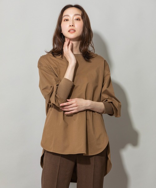 Munich（ミューニック）の「プレミアムコットンジャージラウンドヘムプルオーバー（Tシャツ/カットソー・レディース・ホワイト/ブラック/パープル/ブラウン・FREE）」の17枚目の写真