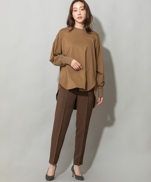 Munich（ミューニック）の「プレミアムコットンジャージラウンドヘムプルオーバー（Tシャツ/カットソー・レディース・ホワイト/ブラック/パープル/ブラウン・FREE）」の11枚目の写真