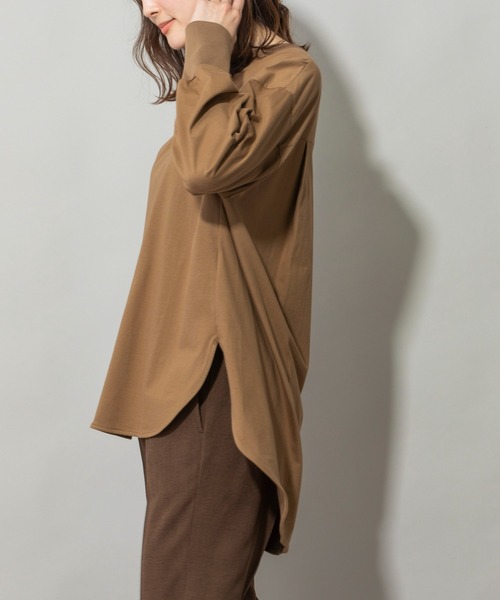 Munich（ミューニック）の「プレミアムコットンジャージラウンドヘムプルオーバー（Tシャツ/カットソー・レディース・ホワイト/ブラック/パープル/ブラウン・FREE）」の15枚目の写真