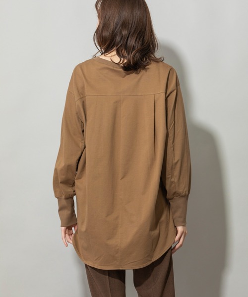 Munich（ミューニック）の「プレミアムコットンジャージラウンドヘムプルオーバー（Tシャツ/カットソー・レディース・ホワイト/ブラック/パープル/ブラウン・FREE）」の16枚目の写真